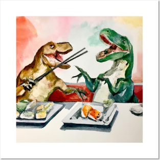T-Rex Sushi Time Posters and Art